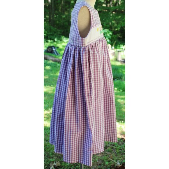 Kelly's Kids Smocked Frocks Dress sz 7 Hawaiian Bear OCean Beach Spring Summer - Picture 5 of 12